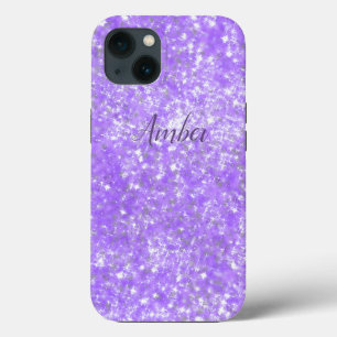 Lila Sparkle Glitzer Elegante Personalisiert Case-Mate iPhone Hülle