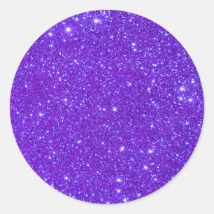 Lila Sparkle Glitzer - Individuelles Design Runder Aufkleber
