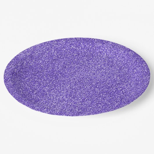 Lila Sparkle-Glitzer Pappteller (Schrägansicht)