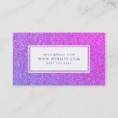 Lila Sparkle Glitzer Pink Girl Make up Artist Visitenkarte (Rückseite)