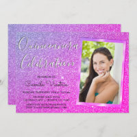 Lila Sparkle Glitzer Quinceañera Feier