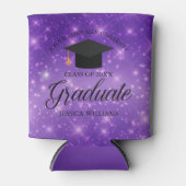 Lila Sparkle Graduate Custom Graduate Party Dosenkühler (Vorderseite)