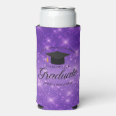 Lila Sparkle Graduate Custom Graduate Party Selters Dosenkühler (Seltzer Vorderseite)