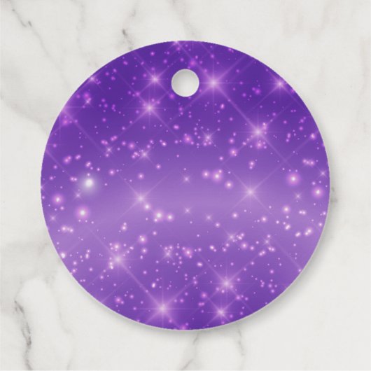 Lila Sparkle Graduate Vielen Dank Graduate Party Geschenkanhänger (Rückseite)