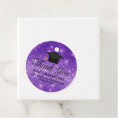 Lila Sparkle Graduate Vielen Dank Graduate Party Geschenkanhänger (Beispiel)