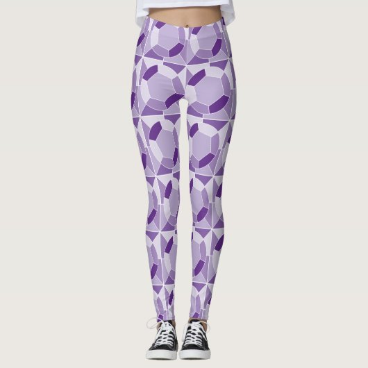 Lila Sparkle Leggings (Vorderseite)