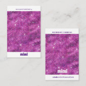 Lila Sparkle Luxus-Gewinnanzeige Visitenkarte (Vorne/Hinten)