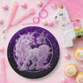 Lila Sparkle Pink Unicorn Pappteller (Party)