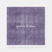 Lila Sparkle Serviette (Vorderseite)