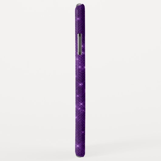 Lila Sparkle-Shimmer Monogramm und Initial Case-Mate iPhone Hülle (Hinten/Rechts)