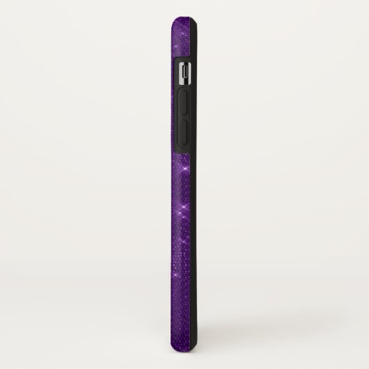 Lila Sparkle-Shimmer Monogramm und Initial Case-Mate iPhone Hülle (Hinten/Links)