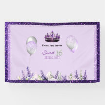 Lila Sparkle Sweet 16 Geburtstagsparty