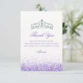 Lila Sparkle Vielen Dank Karten (Stehend Vorderseite)