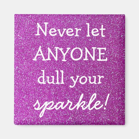 Lila Sparkplatz-Magnet Magnet (Vorne)