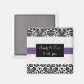 lila Speichern des Datums-Magneten Magnet (Vorderseite/Rückseite)