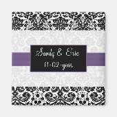 lila Speichern des Datums-Magneten Magnet (Vorne)