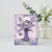 Lila Sphere Fairy Postkarte (Stehend Vorderseite)