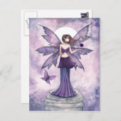 Lila Sphere Fairy Postkarte (Vorne/Hinten)