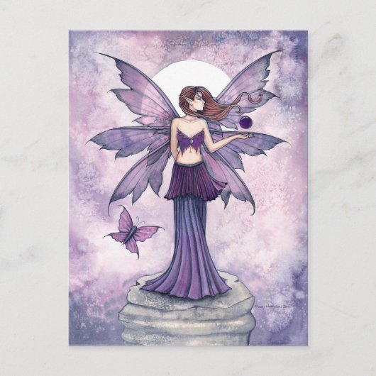 Lila Sphere Fairy Postkarte (Vorderseite)