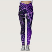 Lila Spider Web-Leggings Leggings (Vorderseite)