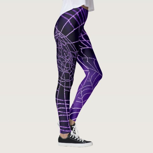 Lila Spider Web-Leggings Leggings (Rechts)