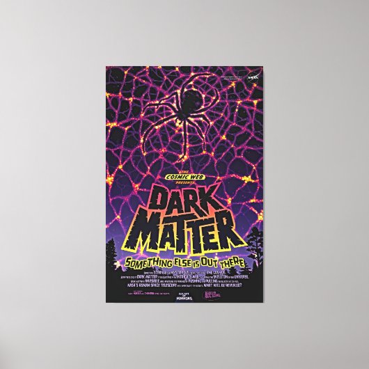 Lila Spider Web Universe Leinwanddruck (Vorderseite)