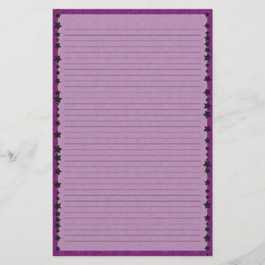 Lila Spiderweb Lined Stationierung Briefpapier (Vorderseite)
