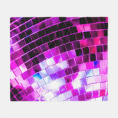 Lila Spiegelungs-Disco-Ball Fleecedecke (Vorderseite (Horizontal))