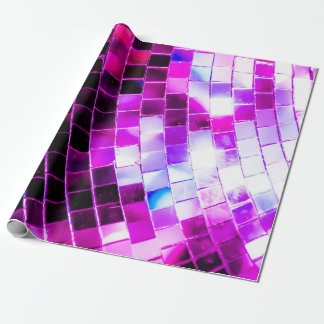 Lila Spiegelungs-Disco-Ball Geschenkpapier