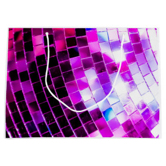 Lila Spiegelungs-Disco-Ball Große Geschenktüte