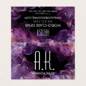 Lila Spiel Visitenkarten (Außenseite Aufgefaltet)