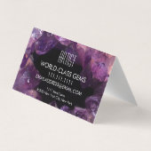 Lila Spiel Visitenkarten (Rückseite)