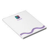 Lila Spielzeugbahn Track Personal Kids Stationery Notizblock (angewinkelt)