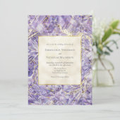 Lila Spinel Euphoria Gemstone Einladung zur Hochze (Stehend Vorderseite)
