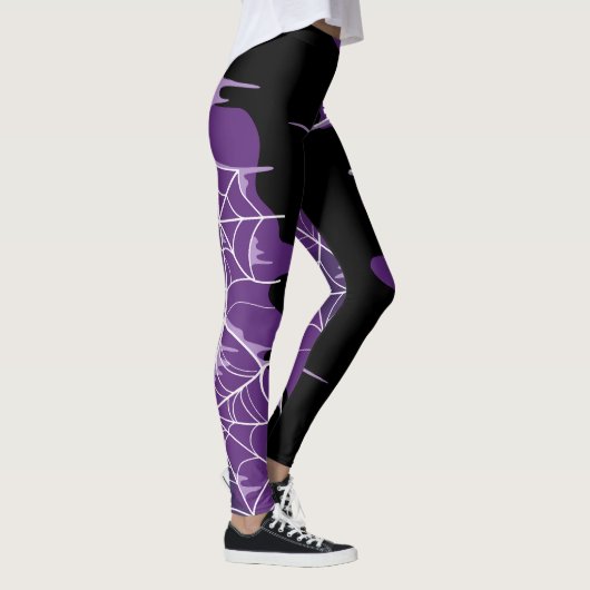 Lila Spinnennetzhahn Leggings (Rechts)