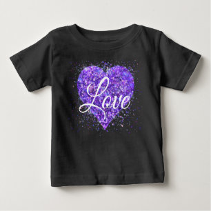 Lila Spinnfolgen, Graffiti-Valentin-Liebe Baby T-shirt