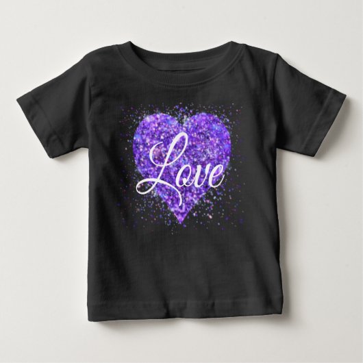 Lila Spinnfolgen, Graffiti-Valentin-Liebe Baby T-shirt (Vorderseite)