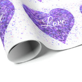 Lila Spinnfolgen, Graffiti-Valentin-Liebe Geschenkpapier (Rolleneckpunkt)