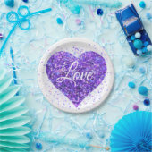 Lila Spinnfolgen, Graffiti-Valentin-Liebe Pappteller (Party)