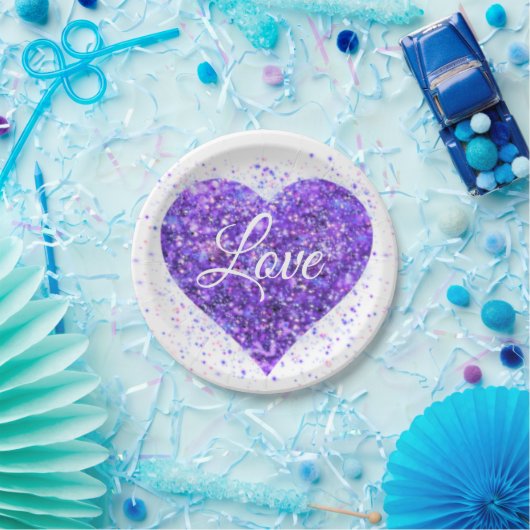 Lila Spinnfolgen, Graffiti-Valentin-Liebe Pappteller (Party)