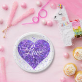 Lila Spinnfolgen, Graffiti-Valentin-Liebe Pappteller (Party)