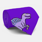Lila Spinosaurus Krawatte (Gerollt)