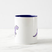 Lila Spinosaurus Zweifarbige Tasse (Mittel)