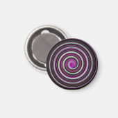 Lila Spiralbild Magnet (Vorderseite/Rückseite)