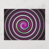 Lila Spiralbild Postkarte (Vorderseite)
