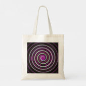 Lila Spiralbild Tragetasche (Rückseite)