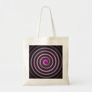 Lila Spiralbild Tragetasche
