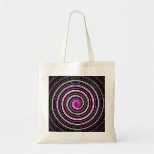 Lila Spiralbild Tragetasche (Vorne)