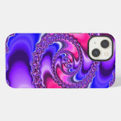 Lila Spirale iPhone Hülle (Rückseite (Horizontal))