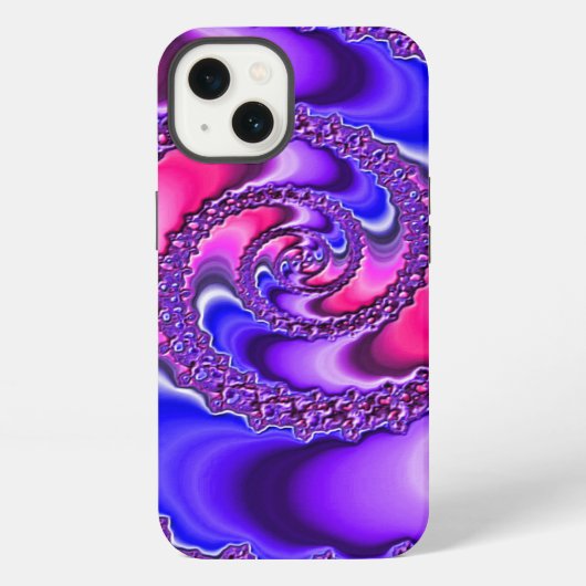 Lila Spirale iPhone Hülle (Rückseite)